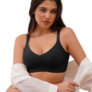 Closemate Zero Distance Comfort Bralette Womens Size L Black Seamless